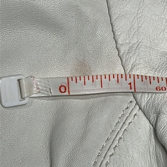 Sanctuary leather bomber style oyster white colored jacket. - Picture 12 of 12